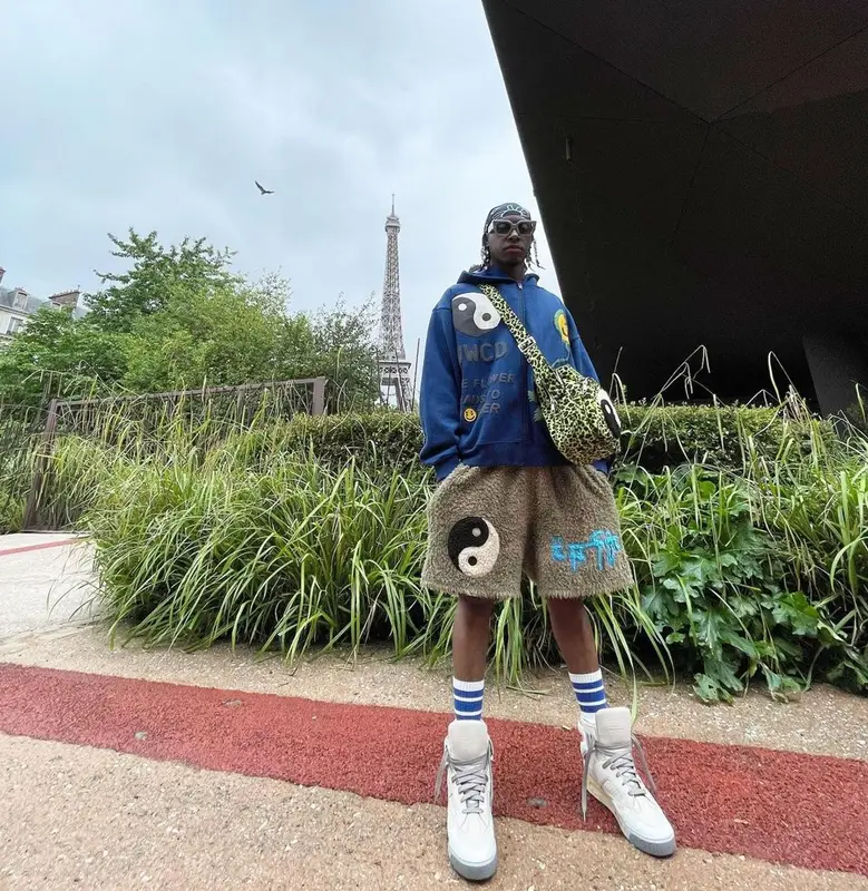 Bloody Osiris outfit in Human Made, Cactus Plant Flea Market, and Kapital, 2021
