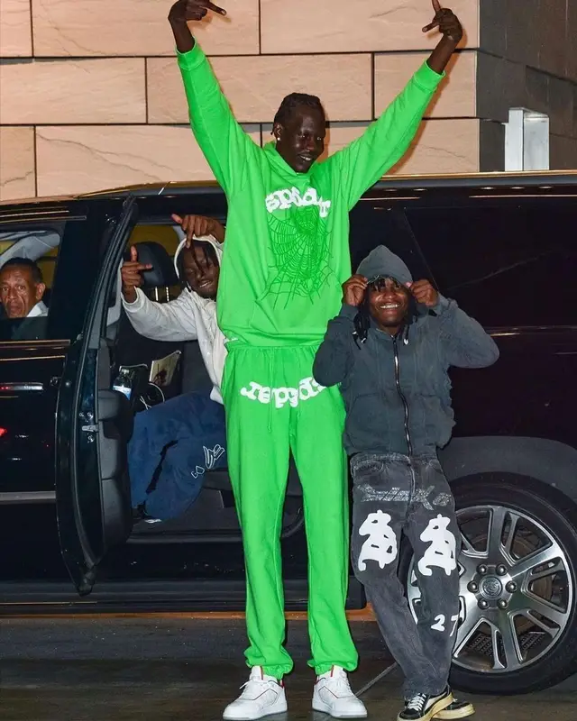 Bol Bol outfit in Young Thug Merch, Dior, and Spider Worldwide, 2021