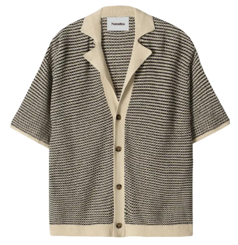 Nanushka Knox Knitted Creme Shirt $465
