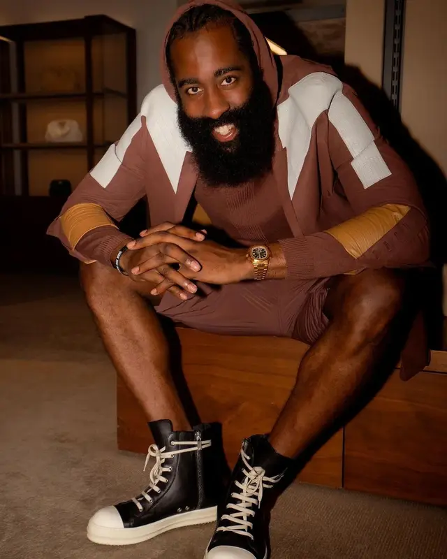 James Harden outfit in Rick Owens, 2021