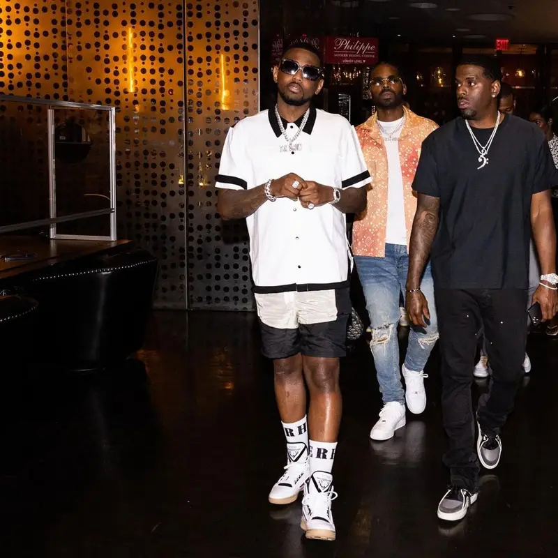 Fabolous outfit in Puma, Rhude, and Rhuigi Villasenor, 2021