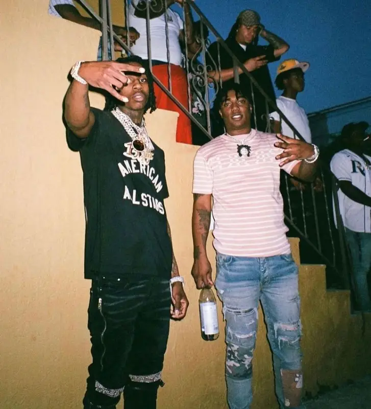 Fredo Bang outfit in Dior, Amiri, and Louis Vuitton, 2021