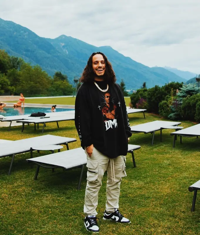 Russ outfit in Yeezy, Rick Owens, and Balenciaga, 2021