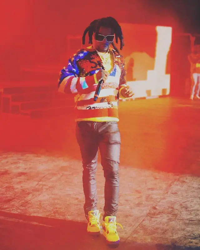 Yak Gotti outfit in Supreme, Rta, and Louis Vuitton, 2021