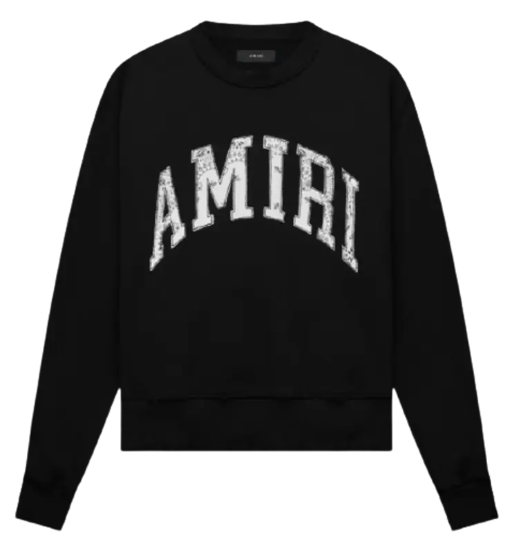 Amiri Logo Applique Cotton Jersey Black Sweatshirt $862