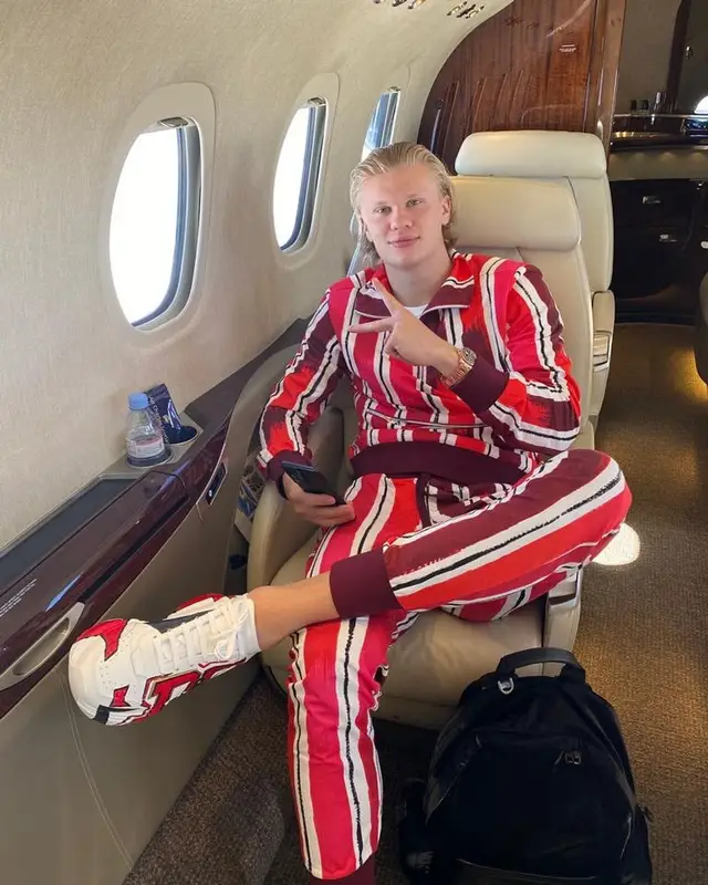 Erling Haaland outfit in Dolce & Gabbana and Rolex, 2021
