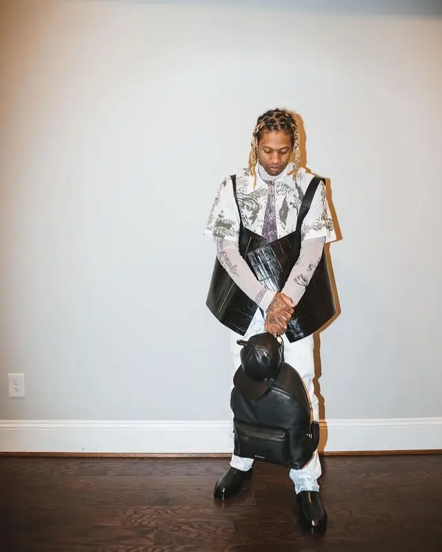 Lil Durk outfit in Givenchy, 2020