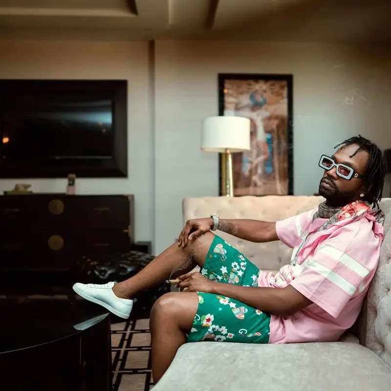 Juicy J outfit in Gucci, 2021