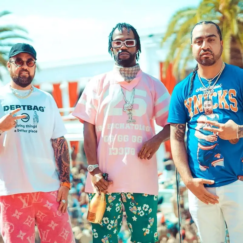 Juicy J outfit in Gucci, 2021
