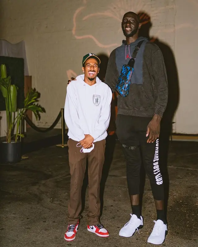 Tacko Fall outfit in Jordan, Billionaire Boys Club, and Louis Vuitton, 2020