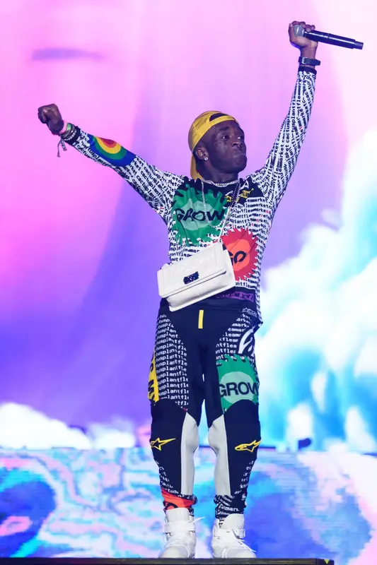 Lil Uzi Vert outfit in Cactus Plant Flea Market, Chanel, and Prada, 2019
