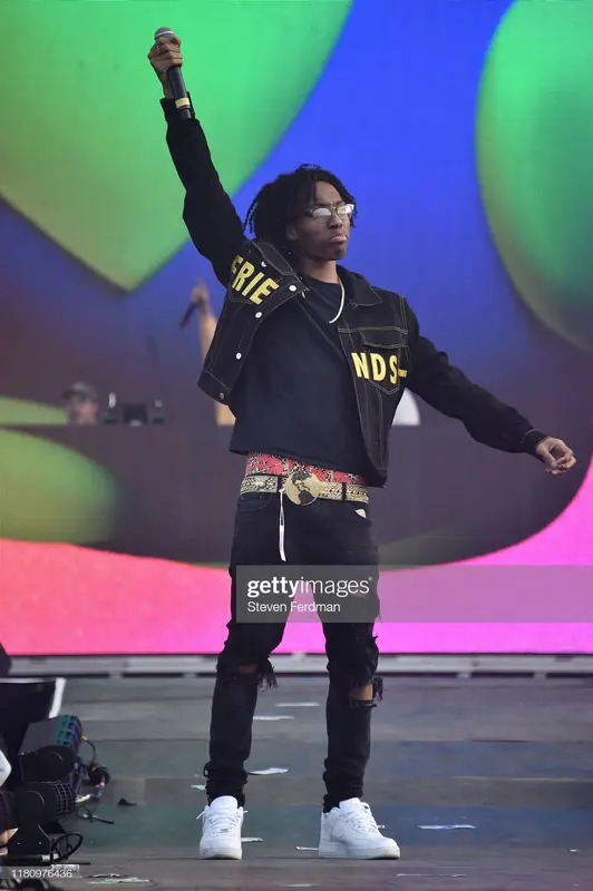 Lil Tecca outfit in Vlone, B.B. Simon, and Ray-Ban, 2019