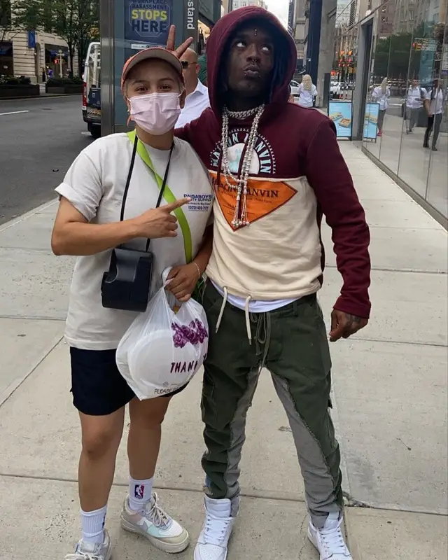 Lil Uzi Vert outfit in Lanvin, Greg Lauren, and Nike, 2021