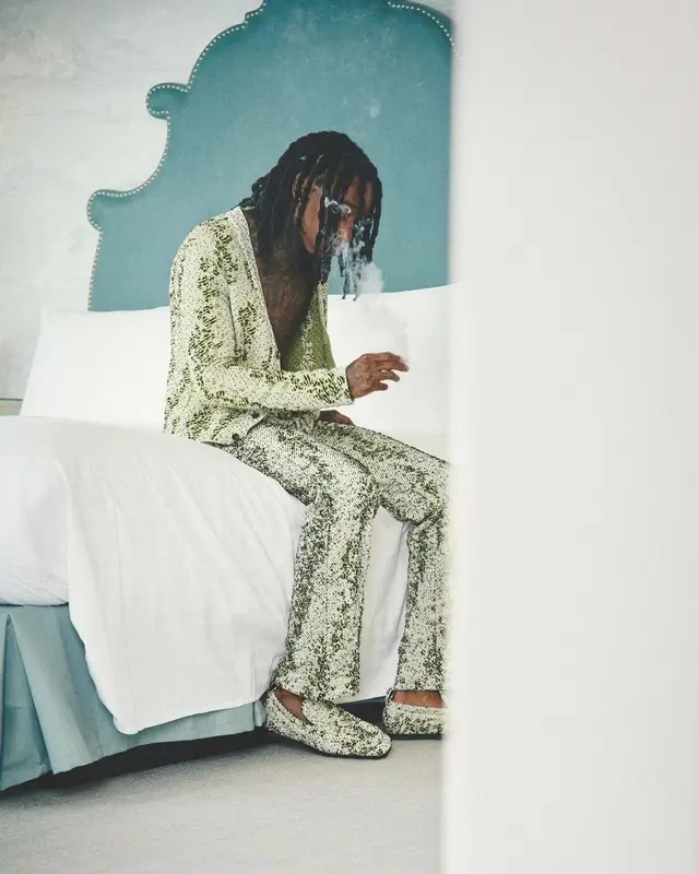 Wiz Khalifa outfit in Bottega Veneta, 2021