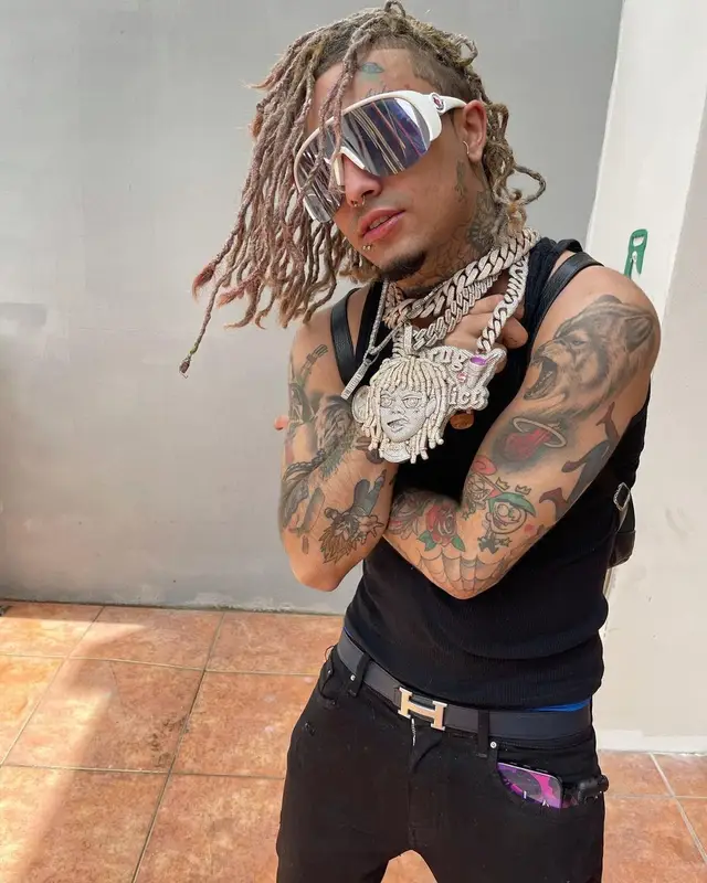 Lil Pump outfit in Hermes, Moncler, and Bape, 2021