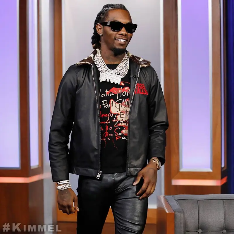 Offset outfit in Gallery Dept., Rick Owens, and Louis Vuitton, 2021