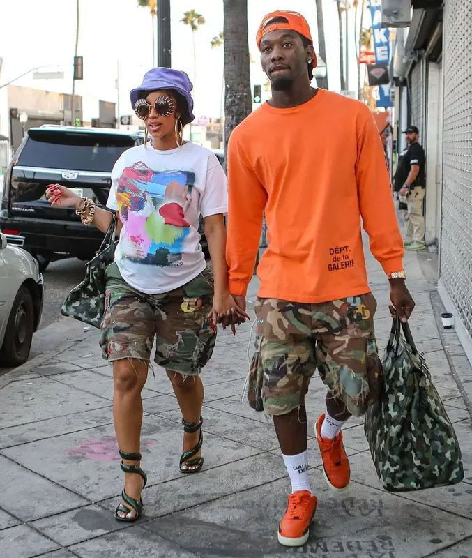 Cardi B outfit in Gallery Dept. and Gucci, 2021