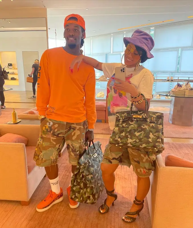 Cardi B outfit in Gallery Dept. and Gucci, 2021