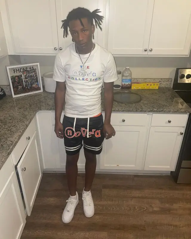 Lil Kee outfit in Novera Collection and Nike, 2021