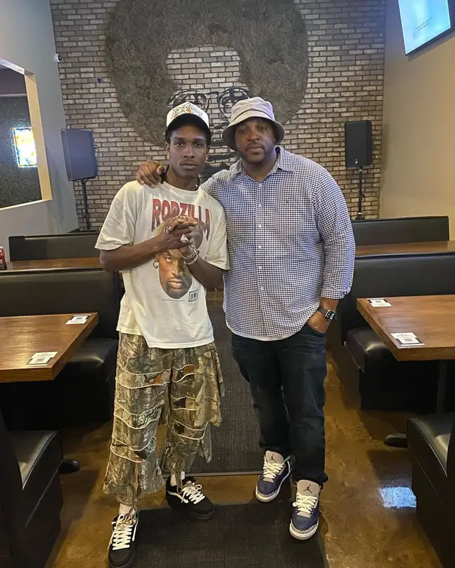 ASAP Rocky outfit in Vintage and Vans, 2021