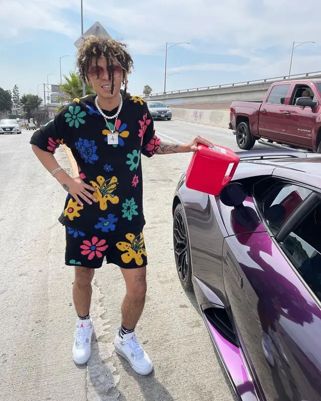 Iann Dior outfit in The Elder Statesman, Jordan, and Chrome Hearts, 2021