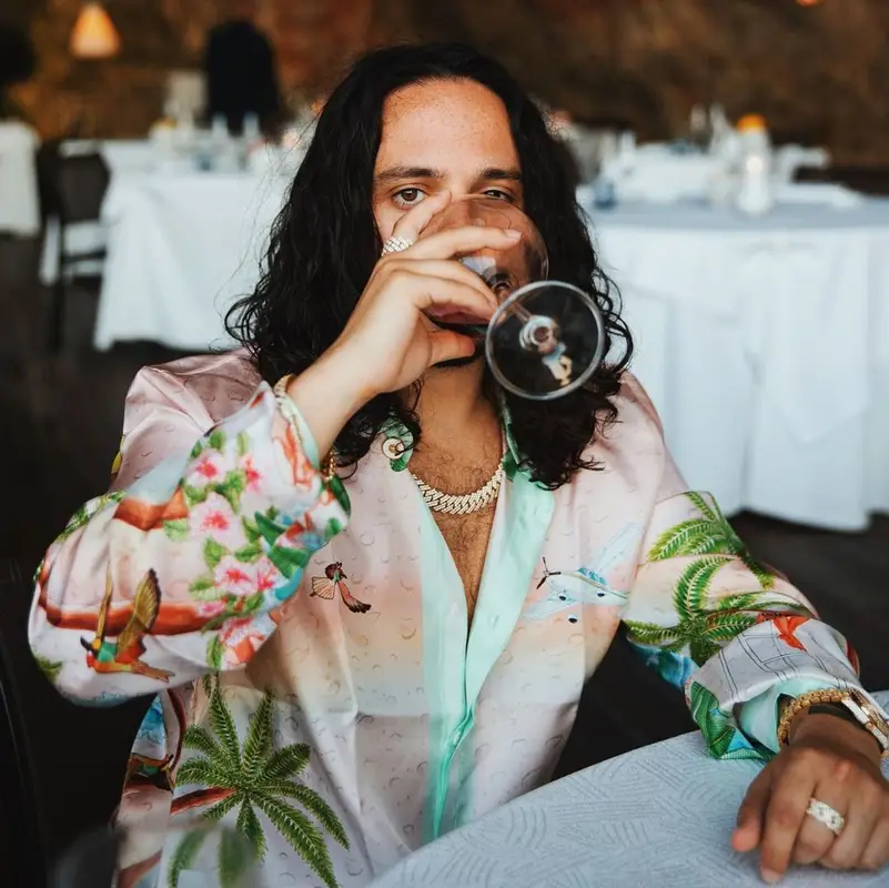 Russ outfit in Casablanca, Rick Owens, and Nike, 2021