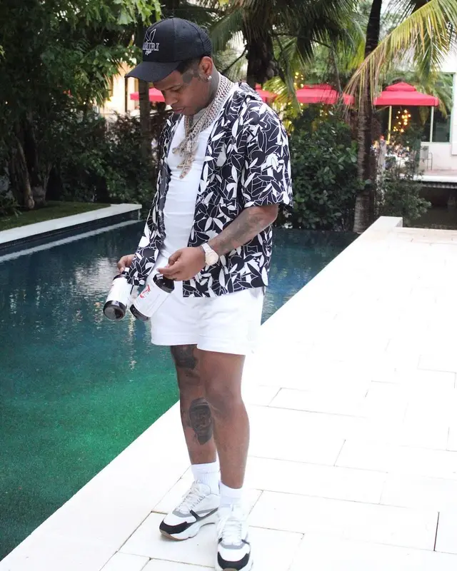 Rylo Rodriguez outfit in Dior, Amiri, and Playboy, 2021