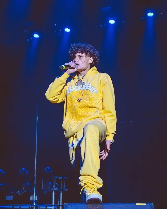 Bankrol Hayden outfit in Young Thug Merch, Christian Louboutin, and Spider Worldwide, 2021