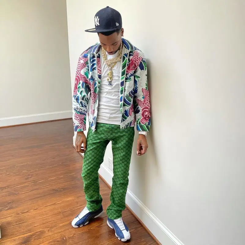 Key Glock outfit in Supreme, Polo Ralph Lauren, and New Era, 2021