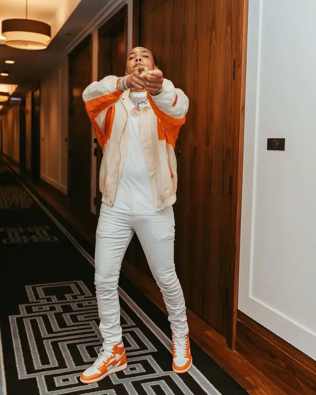 G Herbo outfit in Heron Preston, Valabasas, and Reves Paris, 2021