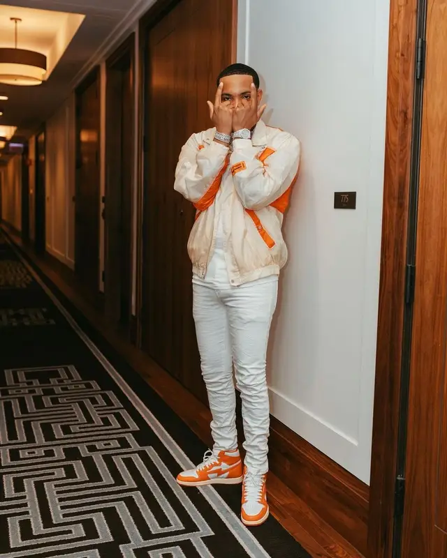 G Herbo outfit in Heron Preston, Valabasas, and Reves Paris, 2021