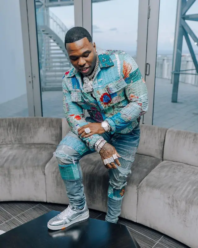 BandMan Kevo outfit in Amiri and Louis Vuitton, 2021