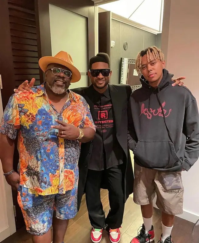 Cordae outfit in Ksubi, Bape, and Nike, 2021