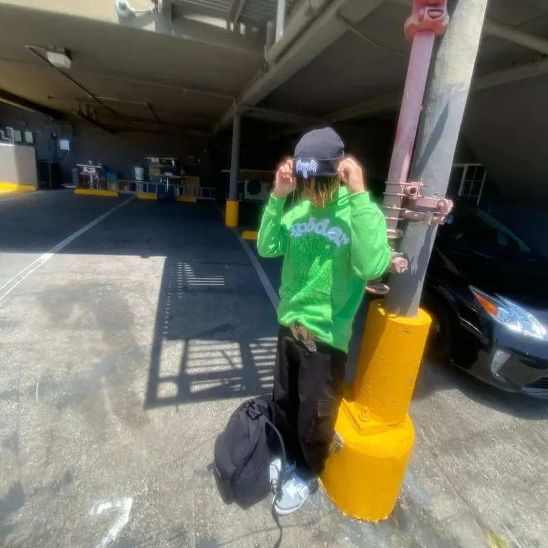 Kashdami outfit in Young Thug Merch, Supreme, and Spider Worldwide, 2021