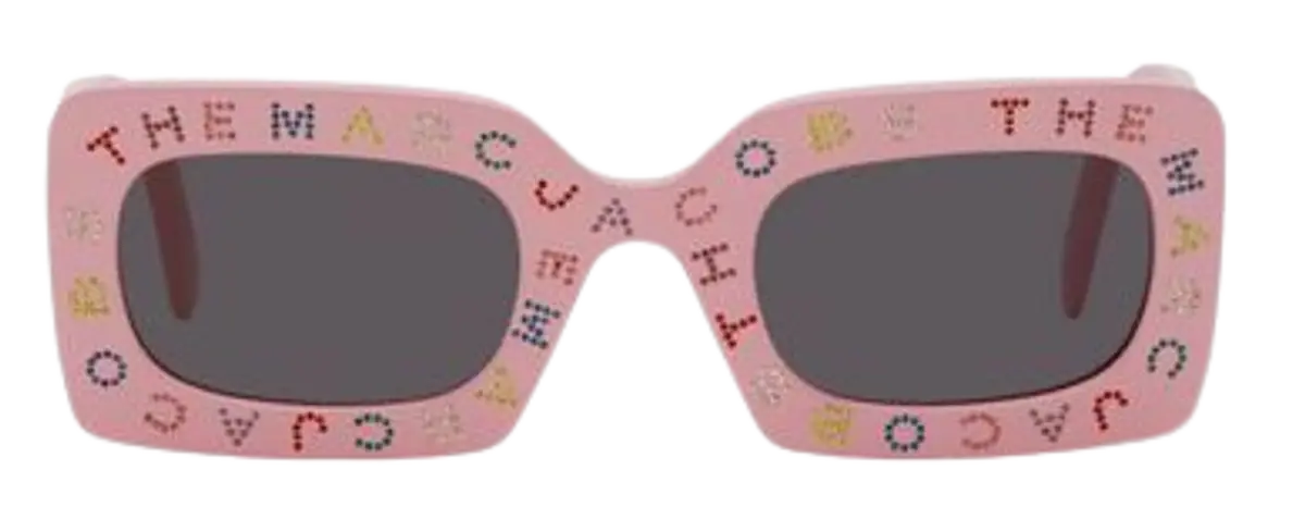 Marc Jacobs Pink Logo Rectangular Sunglasses $250