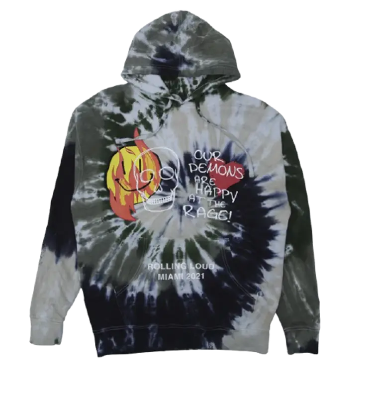 Rolling Loud Merch Demons Happy At The Rage Miami Hoodie $75