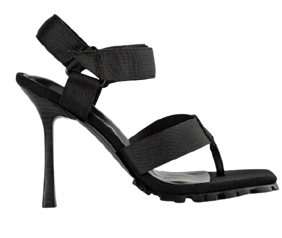 Tony Bianco Fia Black Webbing 11cm Heels $170