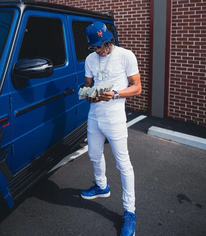 Lil Baby outfit in Dior, Amiri, and Cartier, 2021