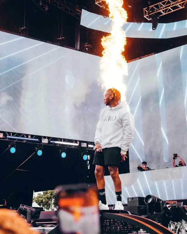 DDG outfit in Zero Hype Clothing, Amiri, and Gallery Dept., 2021