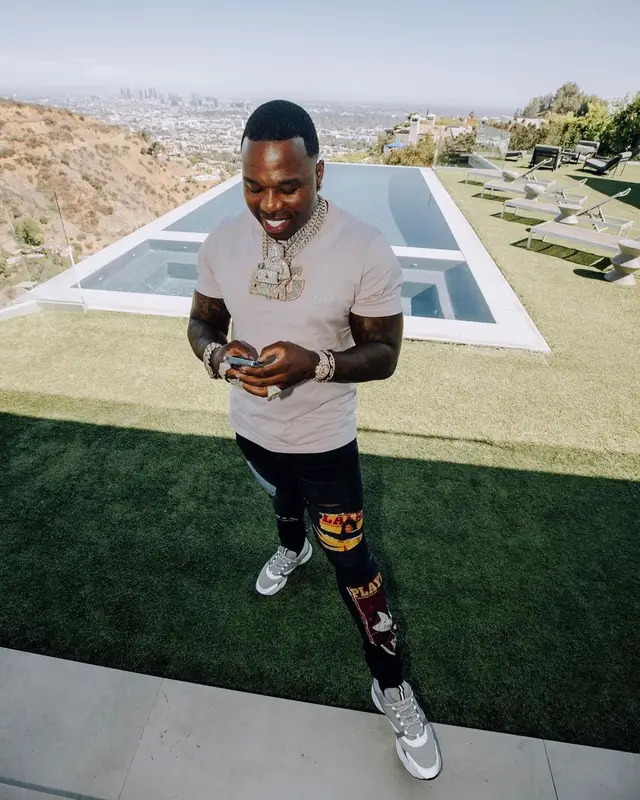 BandMan Kevo outfit in Dior, Amiri, and Playboy, 2021