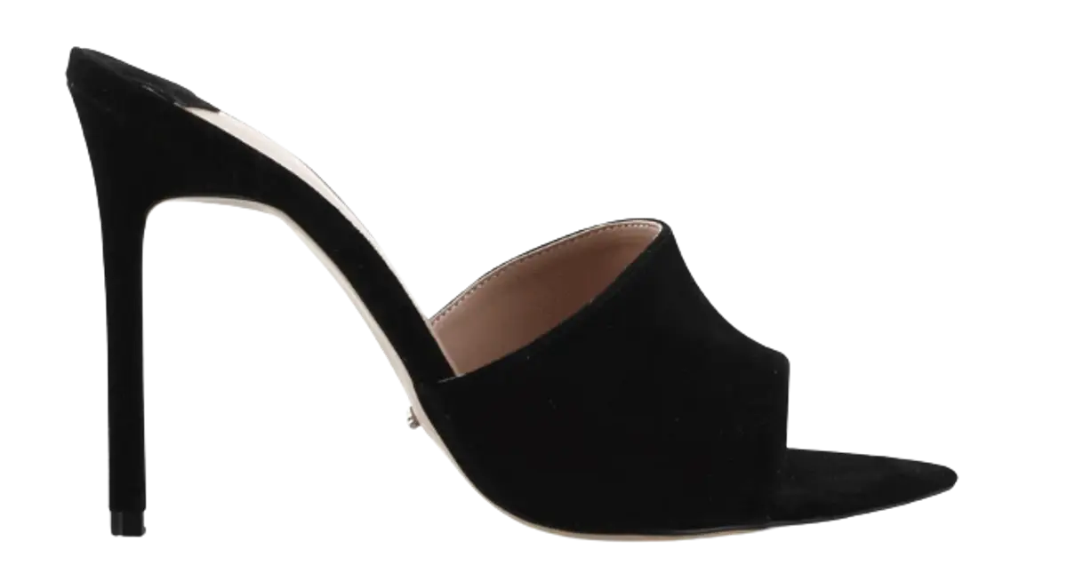 Tony Bianco Marley Black Kid Suede 10.5cm Heels $133