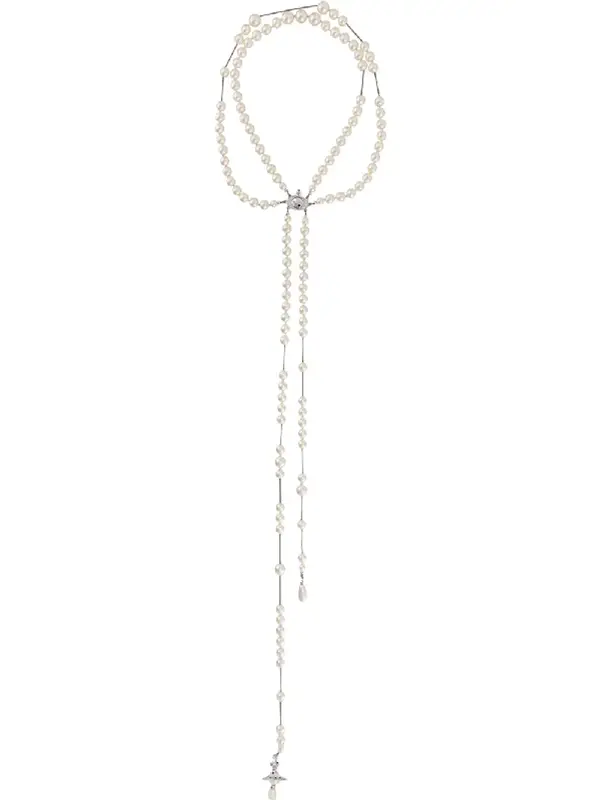 Vivienne Westwood Long Pear Embellished Necklace $305