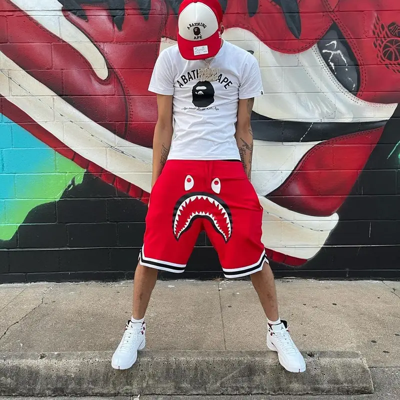 Stunna 4 Vegas outfit in Jordan and Bape, 2021