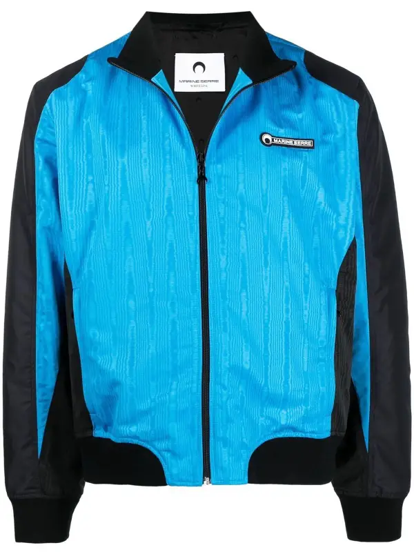 Marine Serre Rear Crescent Print Chest Blue Logo Bomber $1020