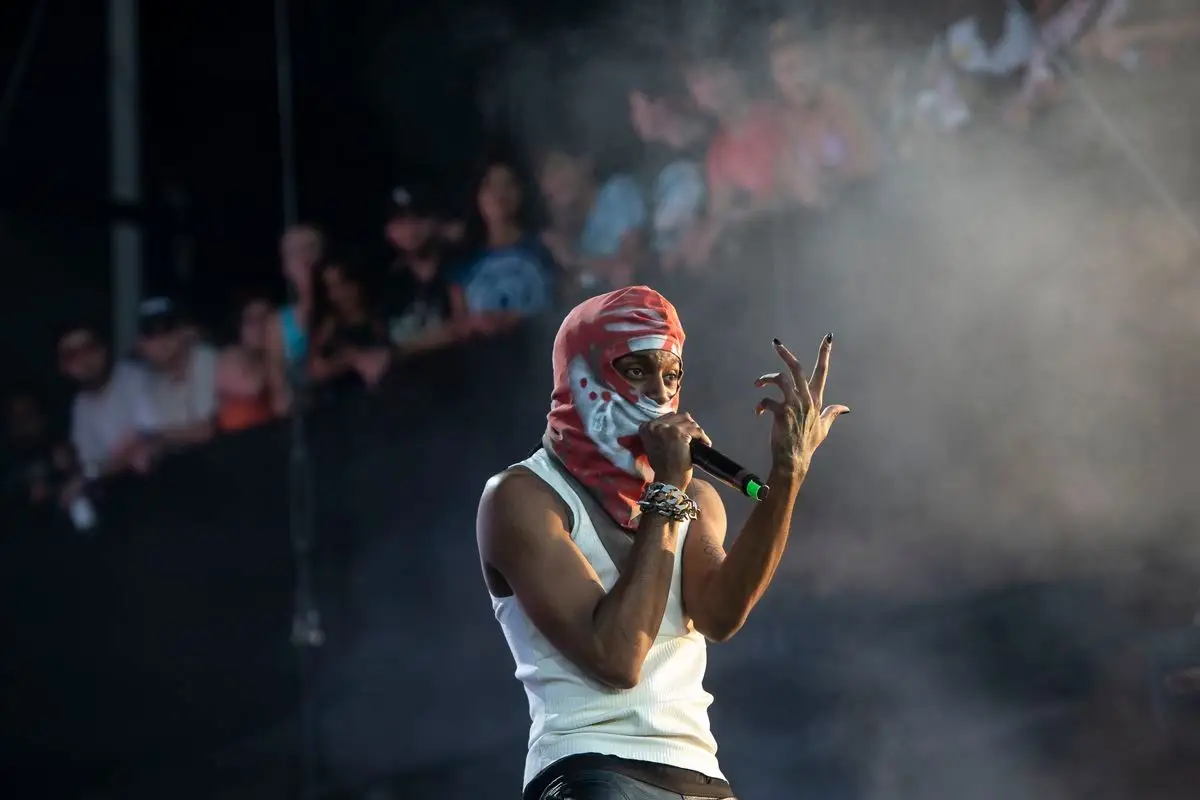 Playboi Carti outfit in Rick Owens, Givenchy, and Chito, 2021