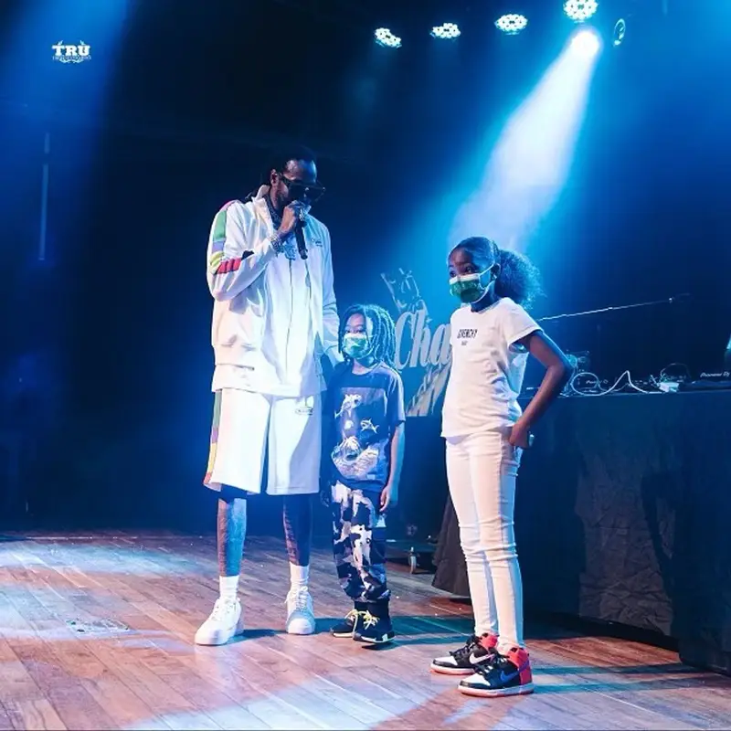 2 Chainz outfit in Palm Angels, Louis Vuitton, and Missoni, 2021