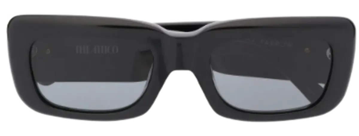 The Attico Square Frame Black Sunglasses $485