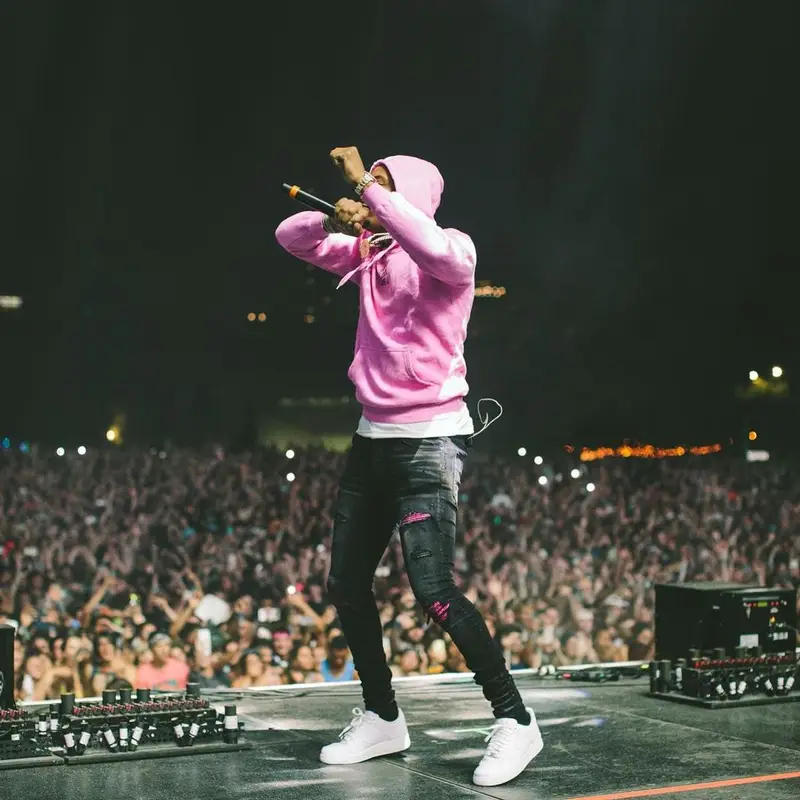 G Herbo outfit in Gallery Dept., Amiri, and Nike, 2021