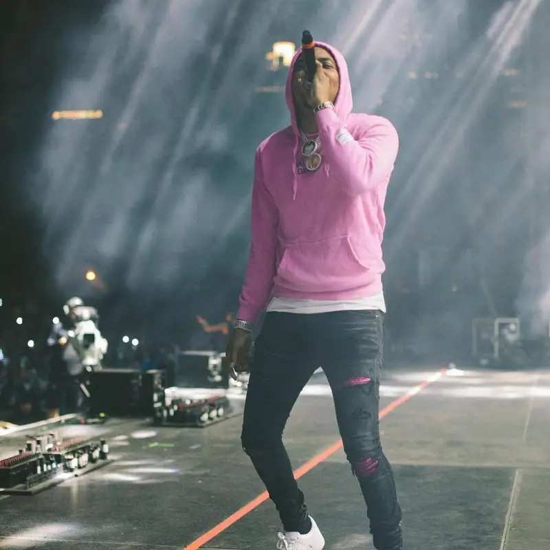 G Herbo outfit in Gallery Dept., Amiri, and Nike, 2021