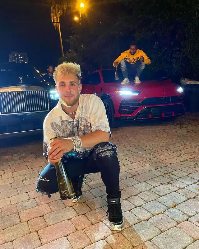 Jake Paul outfit in Amiri, Raf Simons, and Adidas, 2020